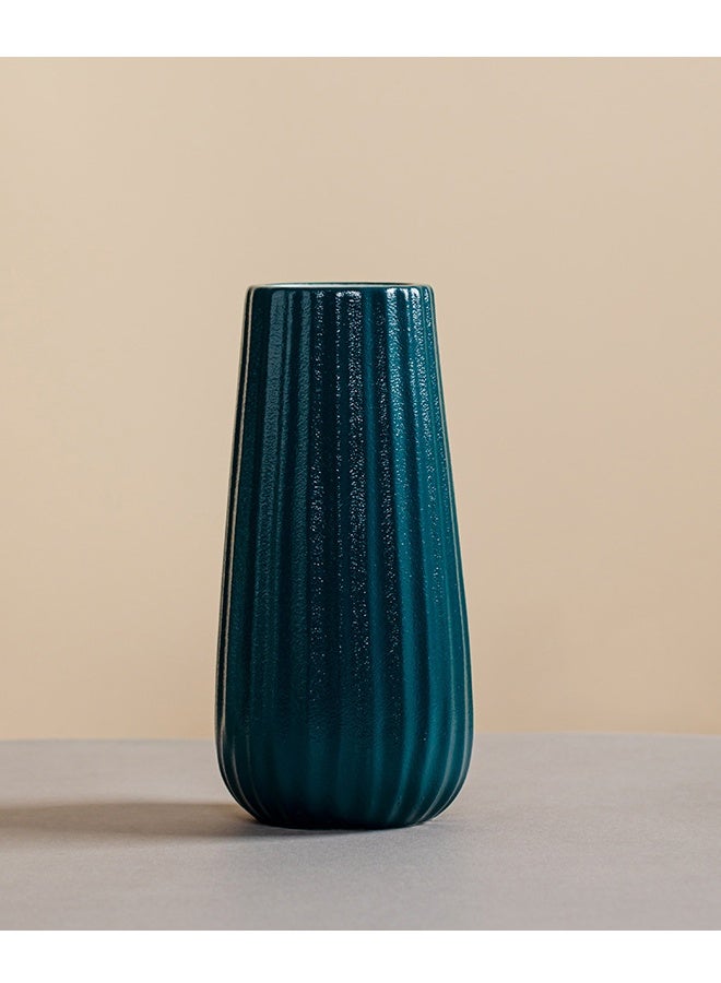 Matte Green Ceramic Vase, Small Cute Flower Vase for Pampas Grass, Home, Living Room, Dining Table, Farmhouse, Office Decor, Bedroom, Table, and Kitchen Shelf ﻿ - Image 1